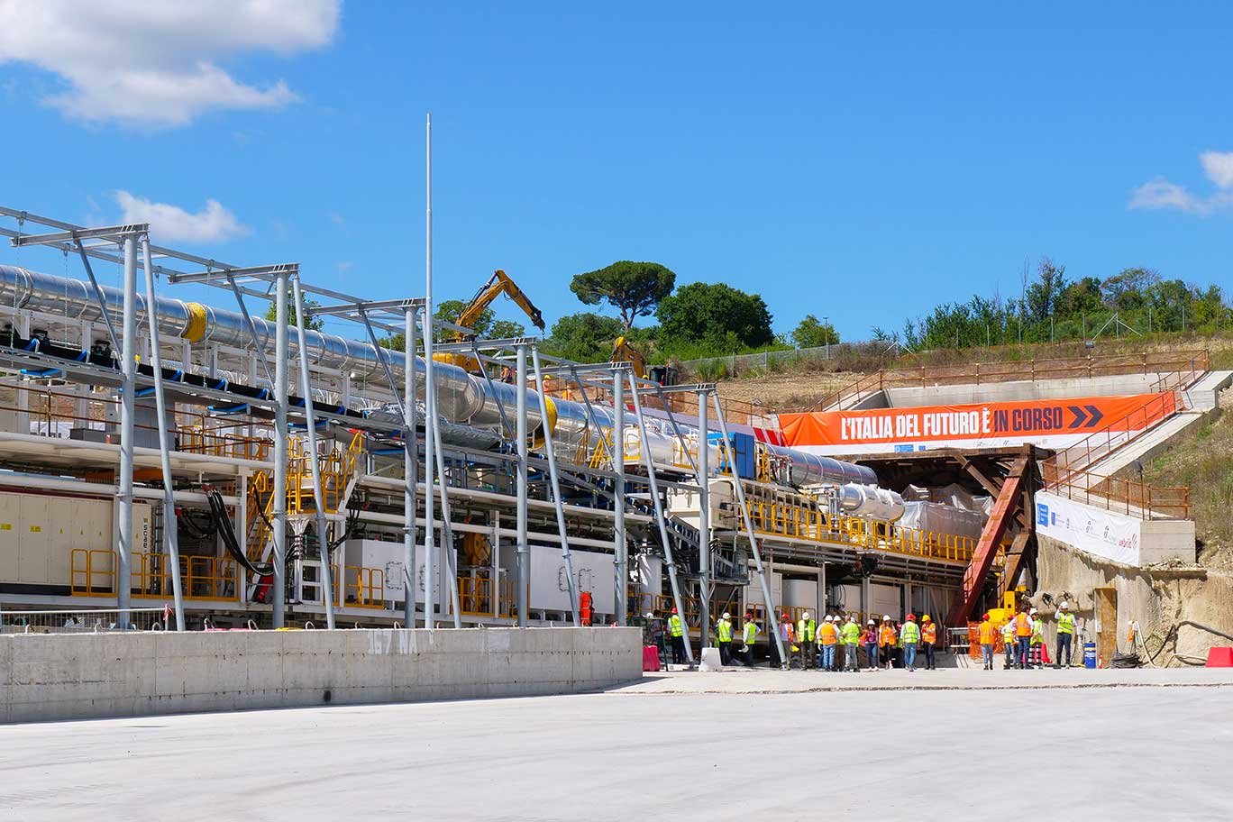 Immagini fotografiche dei lavori sulla Napoli - Bari