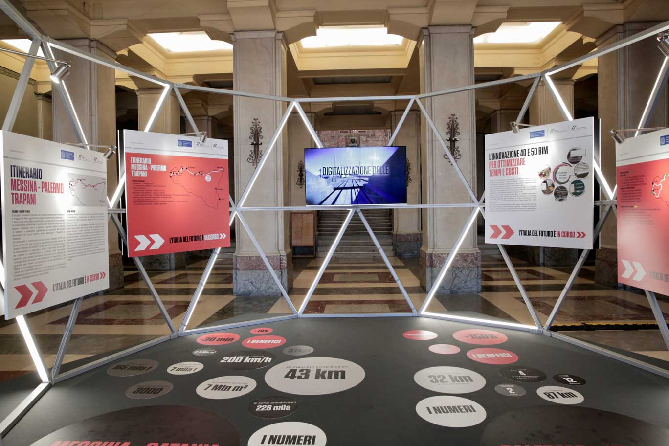 Immagini fotografiche dei lavori sulla Palermo - Catania - Messina