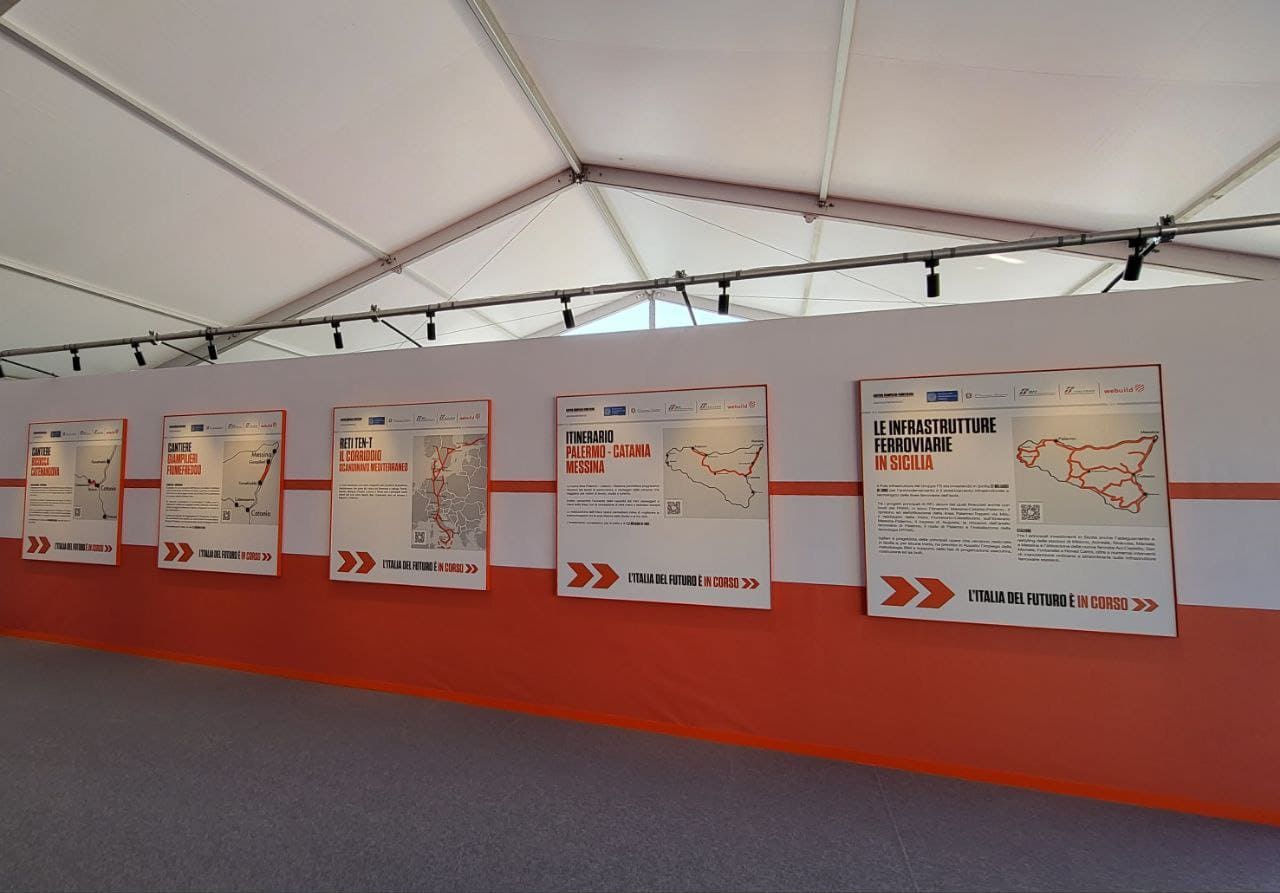 Immagini fotografiche dei lavori sulla Palermo - Catania - Messina