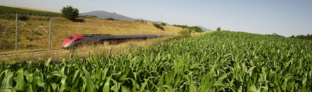 Treno Frecciarossa che viaggia